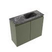 MONDIAZ TURE-DLUX Meuble toilette - 60cm - Army - EDEN - vasque Lava - position droite - 1 trou de robinet SW1105189