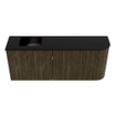 Mondiaz JOYA 101.6cm meuble de salle de bains - arrondi droit couleur Shadow - Vasque FAYE position Gauche 1 trou de robinet couleur Urban SW1421520