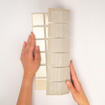 La Mosaic Factory Barcelona carreau mosaïque - 30,9x30,9cm - carrelage mural - Carré - Porcelaine Crème Brillant SW62167