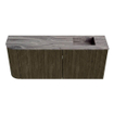 Mondiaz JOYA-DLUX 101.6cm toiletmeubel - ronding links kleur Shadow - Wastafel FAYE positie Rechts 1 kraangat kleur Sombra. SW1425242