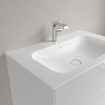 Villeroy & Boch Finion lavabo-meuble - 1 trou de robinet 80x50cm - Ceramic+ avec trop-plein dissimulé stone white SW209573