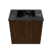 Mondiaz JOYA-DLUX 40cm toiletmeubel - kleur Walnut - Wastafel FAYE positie Midden Zonder kraangat kleur Lava. SW1422435