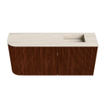 Mondiaz JOYA-DLUX 91.6cm toiletmeubel - ronding links kleur Ruby - Wastafel FAYE positie Rechts Zonder kraangat kleur Meli. SW1425385
