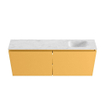 MONDIAZ TURE-DLUX Meuble toilette - 120cm - Ocher - EDEN - vasque Opalo - position droite - sans trou de robinet SW1104410