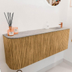 Mondiaz JOYA-DLUX 111.6cm toiletmeubel - ronding links kleur Oak - Wastafel FAYE positie Rechts 1 kraangat kleur Glace. SW1422015