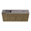 Mondiaz JOYA-DLUX 100cm toiletmeubel - kleur Dusk - Wastafel FAYE positie Links 1 kraangat kleur Sombra. SW1426153
