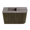 Mondiaz JOYA-DLUX Meuble de toilette 61,6cm - arrondi droit couleur Shadow - Vasque FAYE position Gauche 1 trou de robinet couleur Oza SW1425053
