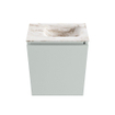 MONDIAZ TURE-DLUX Meuble toilette - 40cm - Greey - EDEN - vasque Frappe - position droite - 1 trou de robinet SW1102780