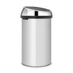 Brabantia Touch Bin Afvalemmer - 60 liter - metallic grey/brilliant steel SW1117338