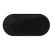 FugaFlow Eccelente Baignoire îlot Anta - 170x80x58cm - rainuré - avec vidange - mat noir SW1447027