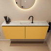 MONDIAZ TURE-DLUX Meuble toilette - 120cm - Ocher - EDEN - vasque Opalo - position centrale - 1 trou de robinet SW1104426