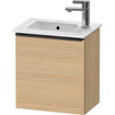 Duravit D-Neo wastafelonderkast 41x44x27.4cm Linksdraaiend 1 deur Natuur eiken Mat SW640797