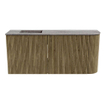 Mondiaz JOYA-DLUX 91.6cm meuble de salle de bains - arrondi droit couleur Dusk - Vasque FAYE position Gauche 1 trou de robinet couleur Oza. SW1426016