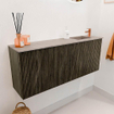 Mondiaz JOYA-DLUX 100cm meuble de salle de bains - couleur Shadow - Vasque FAYE position Droite 1 trou de robinet couleur Saba. SW1425133