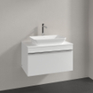 Villeroy & Boch Venticello Meuble sous lavabo 75.7x50.2x43.6cm avec 1 tiroir pour lavabo à poser central blanc brillant 1025487