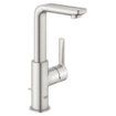 GROHE Lineare New waterbesparende wastafelkraan L-size met waste met draaibare gegoten uitloop supersteel SW97539