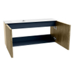 Mondiaz JOYA 90cm meuble de salle de bains - couleur Dusk - Vasque FAYE position Gauche Sans trou de robinet couleur Talc. SW1421590