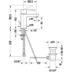 Duravit B.2 Mélangeur lavabo avec vidage s size chrome SW420710