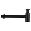 Differnz Hura kit lave-mains - 37,5x18,5x9cm - Rectangulaire - 1 trou de robinet - Robinet droit noir mat - Céramique blanche SW285500