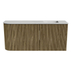 Mondiaz JOYA-DLUX 91.6cm toiletmeubel - ronding links kleur Dusk - Wastafel FAYE positie Rechts 1 kraangat kleur Opalo. SW1423347