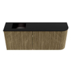 Mondiaz JOYA 101.6cm toiletmeubel - ronding rechts kleur Dusk - Wastafel FAYE positie Links 1 kraangat kleur Urban. SW1421686