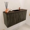 Mondiaz JOYA 80cm meuble de toilette - couleur Shadow - Vasque FAYE position Milieu 1 trou de robinet couleur Urban SW1426194