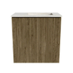 Mondiaz JOYA-DLUX 40cm toiletmeubel - kleur Dusk - Wastafel FAYE positie Rechts 1 kraangat kleur Ostra. SW1423356