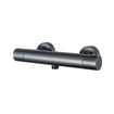 Fortifura Calvi douchekraan met glijstangset met ronde handdouche, gladde doucheslang Geborsteld Gunmetal PVD SW811949