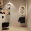 MONDIAZ TURE-DLUX meuble WC 40 cm Urban. EDEN lavabo Ostra position milieu. Sans trou de robinet. SW1104653