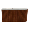 Mondiaz JOYA-DLUX 81.6cm toiletmeubel - ronding rechts kleur Ruby - Wastafel FAYE positie Links 1 kraangat kleur Ostra. SW1423801