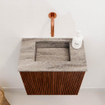 Mondiaz JOYA-DLUX 40cm toiletmeubel - kleur Ruby - Wastafel FAYE positie Midden Zonder kraangat kleur Oza. SW1425491
