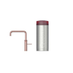 Quooker BE Fusion Square robinet d'eau bouillante - bec pivotant - Combi incl. réservoir Cube - Eau chaude / bouillante / pétillante / filtrée - Cuivre rosé SW976930
