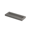 INK Pitch wastafel - 120x45x9cm - 1 wasbak - 2 kraangaten - drain keramiek Armani grey mat SW693400