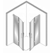 Plieger Panorama porte pliante 90cm + porte pliante 90cm avec profil de sol chrome 0983774