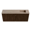 Mondiaz JOYA-DLUX 100cm meuble de toilette - couleur Walnut - Vasque FAYE position Droite Sans trou de robinet couleur Saba. SW1424648