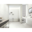 Baldocer Ceramica Code carrelage mural - 40x120cm - Rectangulaire - 11mm - rectifié - Aspect béton - Tesla blanc SW679874
