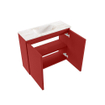 MONDIAZ TURE-DLUX Meuble toilette - 60cm - Fire - EDEN - vasque Frappe - position centrale - 1 trou de robinet SW1102734