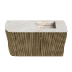 Mondiaz JOYA-DLUX Meuble de salle de bains 71,6cm - arrondi gauche couleur Dusk - Vasque FAYE position droite Sans trou de robinet couleur Frappe SW1423096