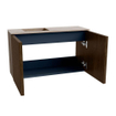 Mondiaz JOYA-DLUX 70cm meuble de salle de bains - couleur Walnut - Vasque FAYE position Gauche 1 trou de robinet couleur Saba. SW1424628