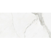 Terravito Alpuro carreau mural et de sol - 60x120cm - 10mm - Carré - rectifié - effet marbre - blanc/noir brillant SW542091