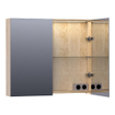 BRAUER Impress Deluxe Armoire de toilette 80x70x15cm avec éclairage LED indirect 2 portes Sunlit SW242125