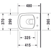 Duravit Durastyle WC suspendu 370x355x480mm cuvette profonde sans bride blanc SW104234
