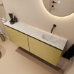 MONDIAZ TURE-DLUX Meuble toilette - 120cm - Oro - EDEN - vasque Opalo - position droite - sans trou de robinet SW1104499