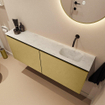 MONDIAZ TURE-DLUX meuble WC 120 cm Oro. EDEN vasque Opalo position droite. Sans trou de robinet. SW1104499