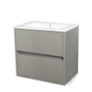 BRAUER NEXXT Ensemble meuble salle de bain 60x57x38.6cm avec lavabo en céramique 1 trou de robinetterie taupe mat SW416746