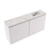 MONDIAZ TURE-DLUX Meuble toilette - 100cm - Cale - EDEN - vasque Glace - position droite - 1 trou de robinet SW1103261