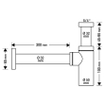 Differnz Mix design sifon 5/4" met muurbuis en rozet mat zwart SW543387
