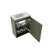 MONDIAZ TURE-DLUX Meuble de toilettes 40 cm Army. Lavabo EDEN Opalo position gauche. Avec 1 trou de robinet. SW1104185
