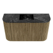 Mondiaz JOYA-DLUX 73.2cm toiletmeubel - ronding links en rechts kleur Dusk - Wastafel FAYE positie Midden Zonder kraangat kleur Lava. SW1423260