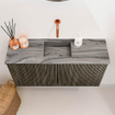 Mondiaz JOYA-DLUX 80cm toiletmeubel - kleur Shadow - Wastafel FAYE positie Midden Zonder kraangat kleur Sombra. SW1425191